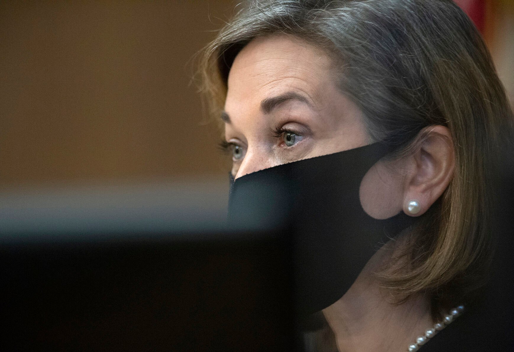 <p>Judge Anne-Christine Massullo speaks during a resentencing hearing for Scott Peterson at the San Mateo County Superior Court in Redwood City, Calif., Wednesday, Dec. 8, 2021. Nearly 17 years after being sentenced to die, Peterson was resentenced to life without parole Wednesday during an emotional hearing in which family members of his slain pregnant wife, Laci, called him out for the killing in 2002 and his apparent lack of remorse. (Andy Alfaro/The Modesto Bee via AP, Pool)</p>