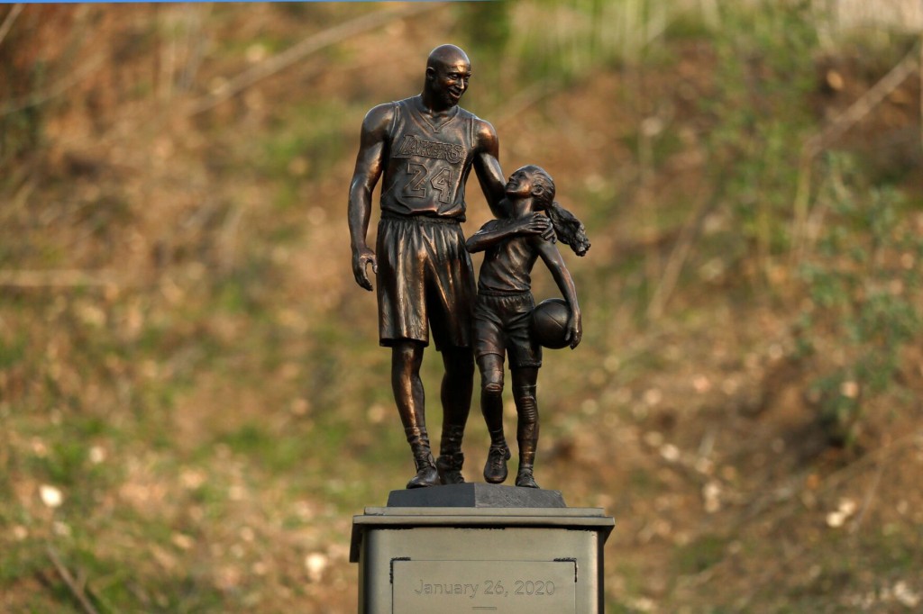 Kobe And Gianna Bryant Statue Placed At Crash Site On 2 Year Anniversary Of Their Deaths