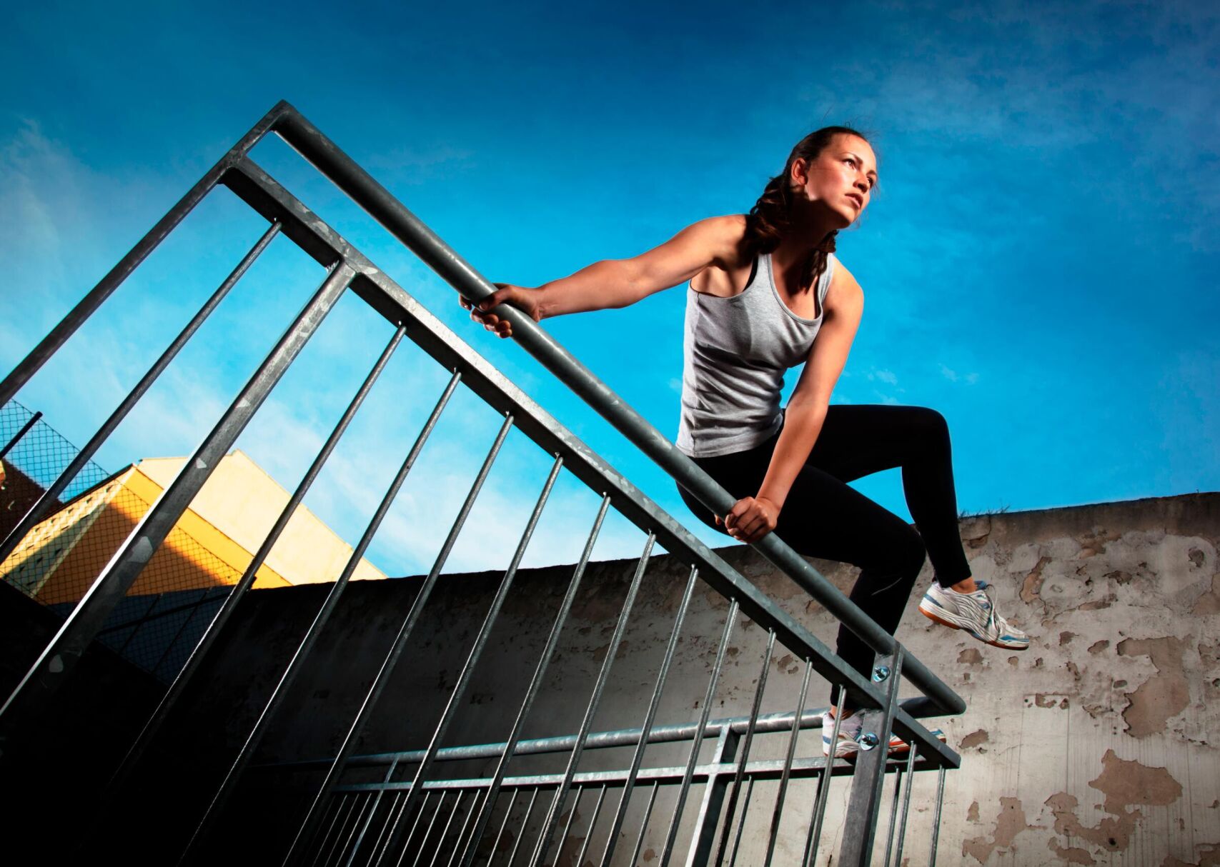 <p>Parkour takes some practice, but with time you'll be jumping over benches and balancing on top of walls.</p>