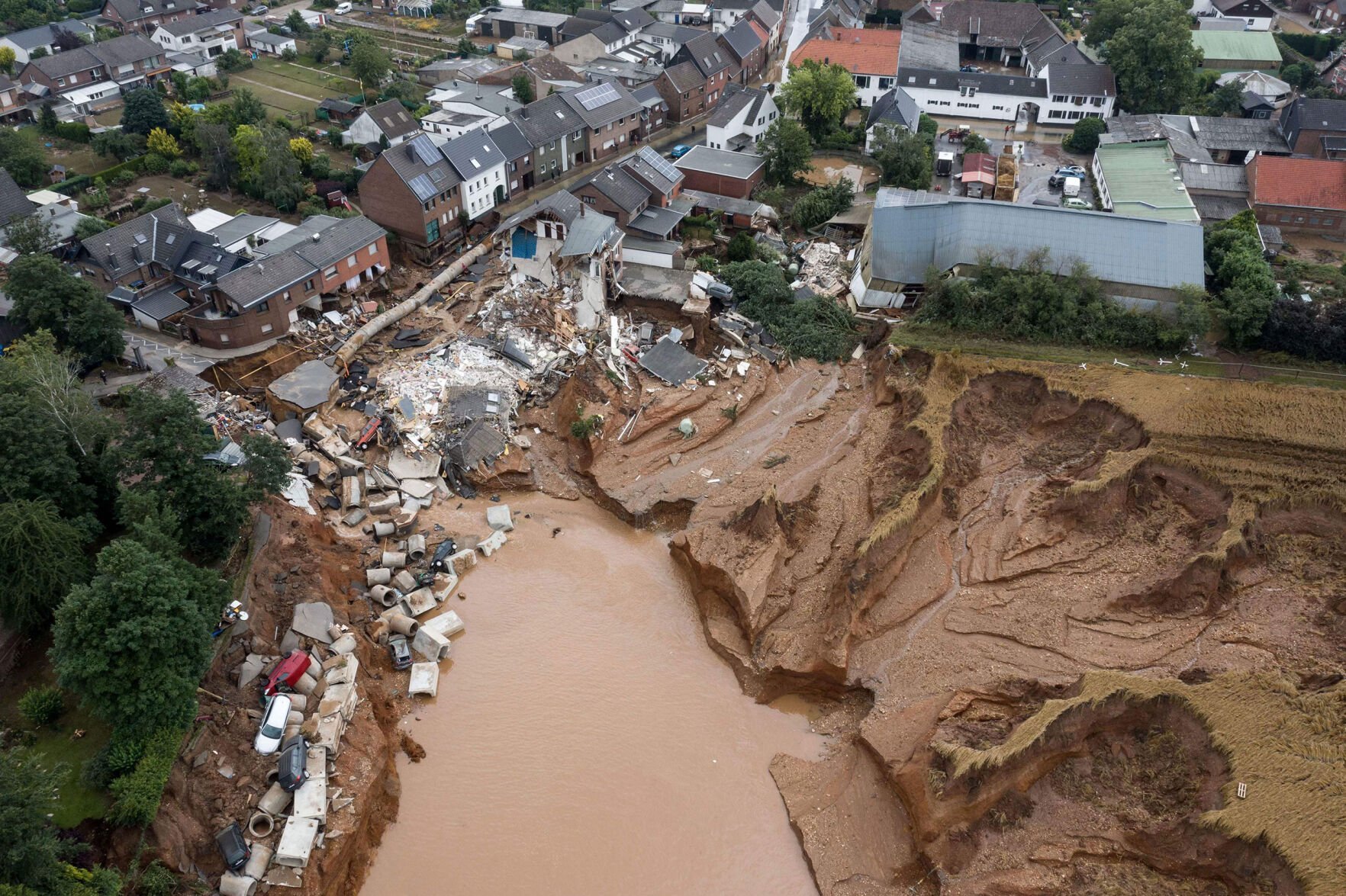 <p>An area of Erftstadt in western Germany was destroyed by flooding on July 16, 2021.</p>