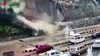 Watch Now: Huge Landslide Nearly Crushes Several Moving Cars In Northern India