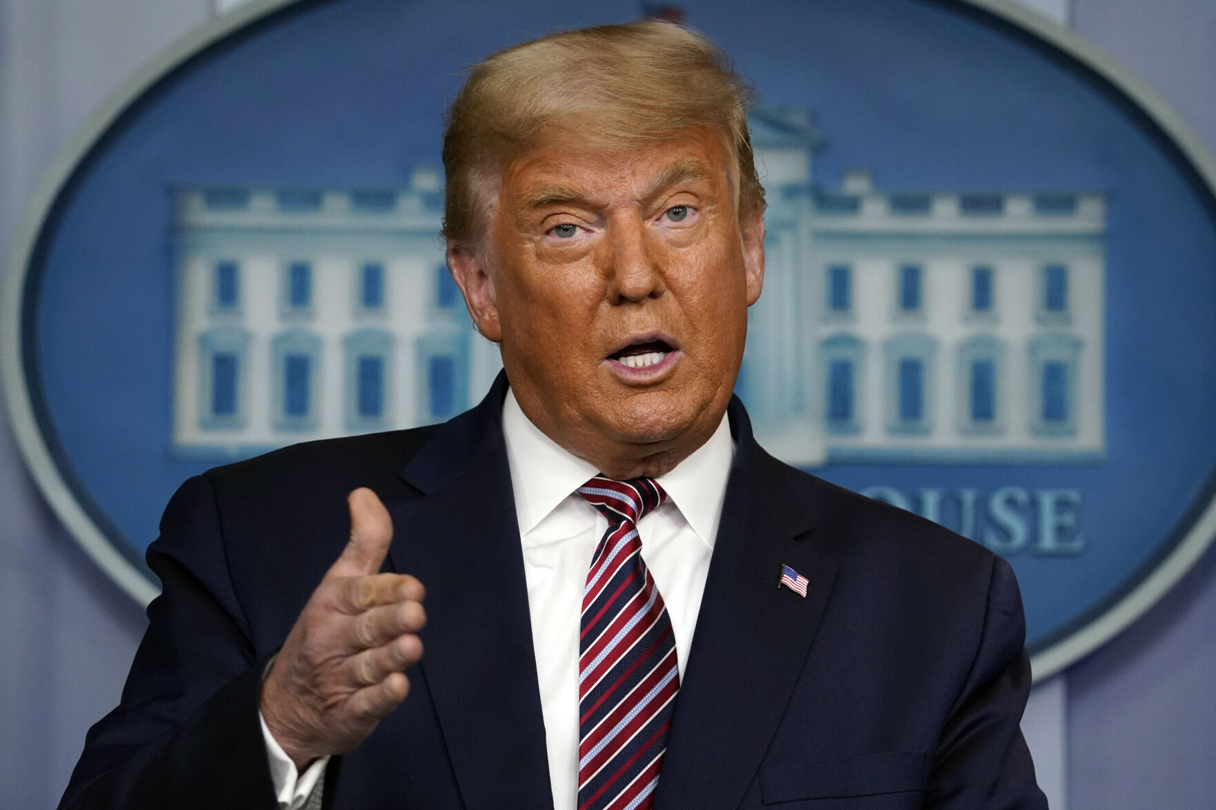 <p>FILE - President Donald Trump speaks at the White House in Washington, on Nov. 5, 2020. </p>