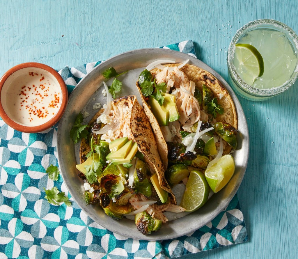 Eatingwell: Brussels Sprouts Add Crisp Texture To Chicken Tacos