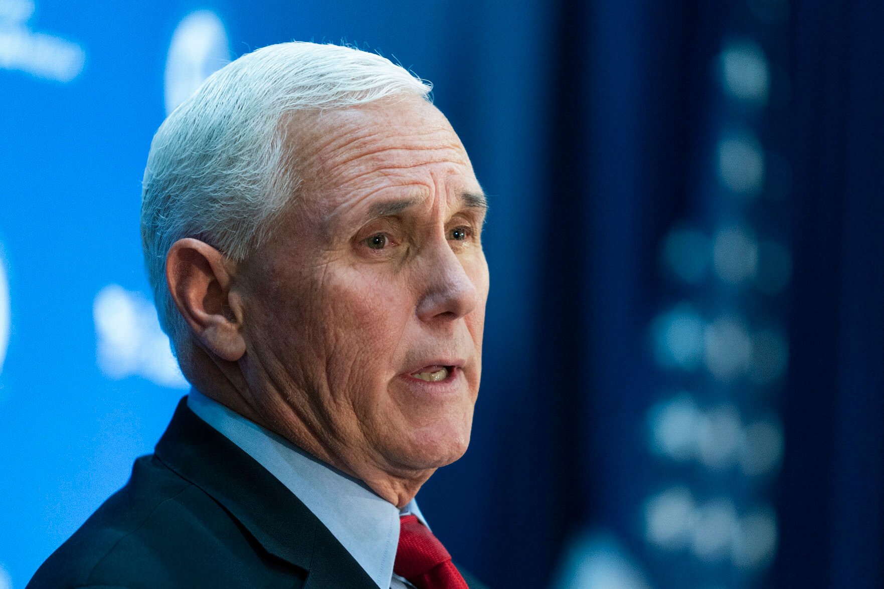 <p>FILE - Former Vice President Mike Pence speaks about abortion ahead of oral arguments in Dobbs v. Jackson Women's Health Organization, at the National Press Club in Washington, Tuesday, Nov. 30, 2021. On Friday, Feb. 4, 2022, The Associated Press reported on stories circulating online incorrectly claiming Pence “did have the right to change the outcome” of the 2020 election but chose not to use it. (AP Photo/Manuel Balce Ceneta, File)</p>
