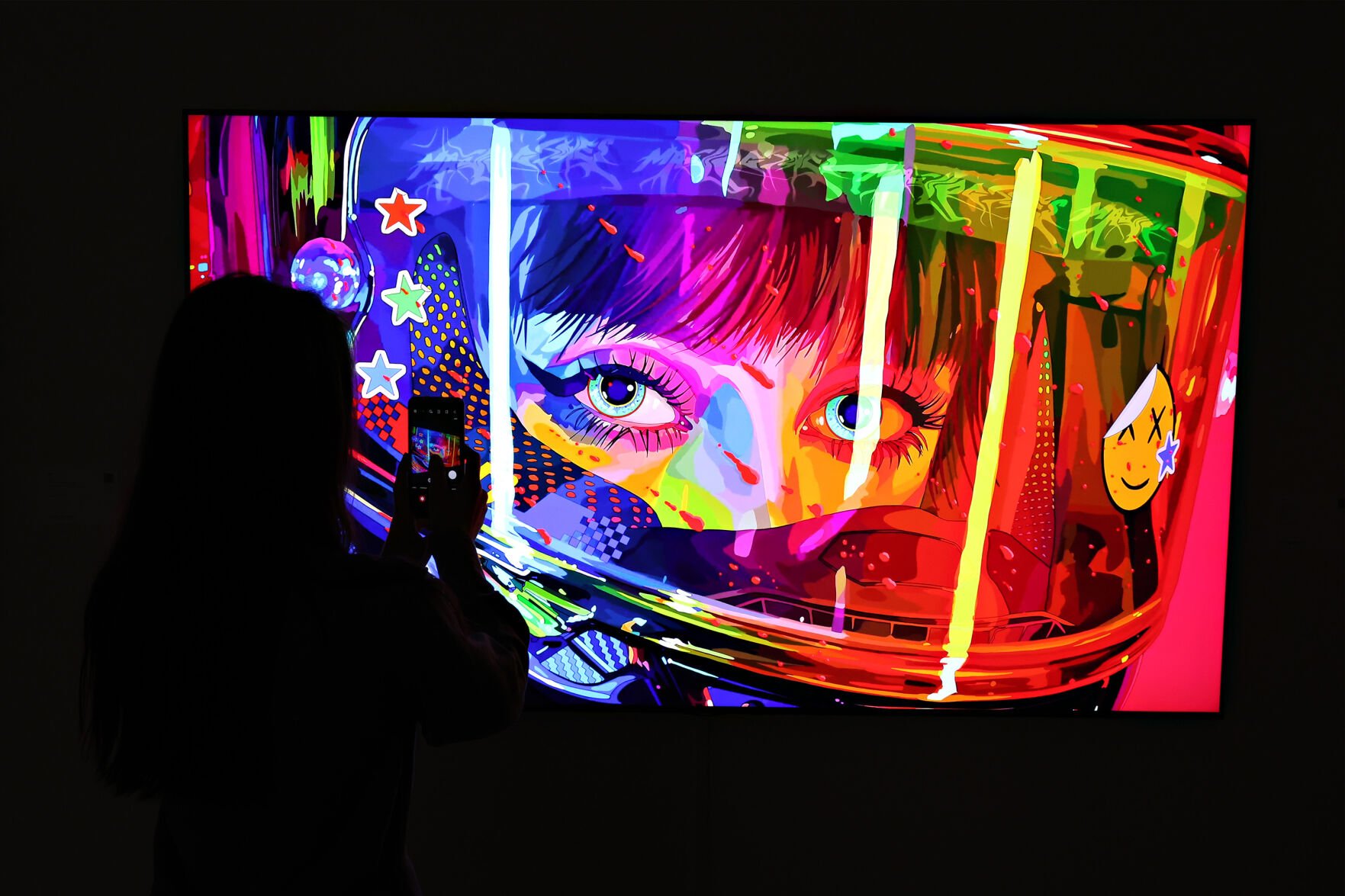 <p>An NFT titled "SHIFT//" by Mad Dog Jones is on display during a press preview of the Natively Digital: A Curated NFT Sale at Sotheby's on June 4, 2021 in New York City. (Cindy Ord/Getty Images/TNS)</p>