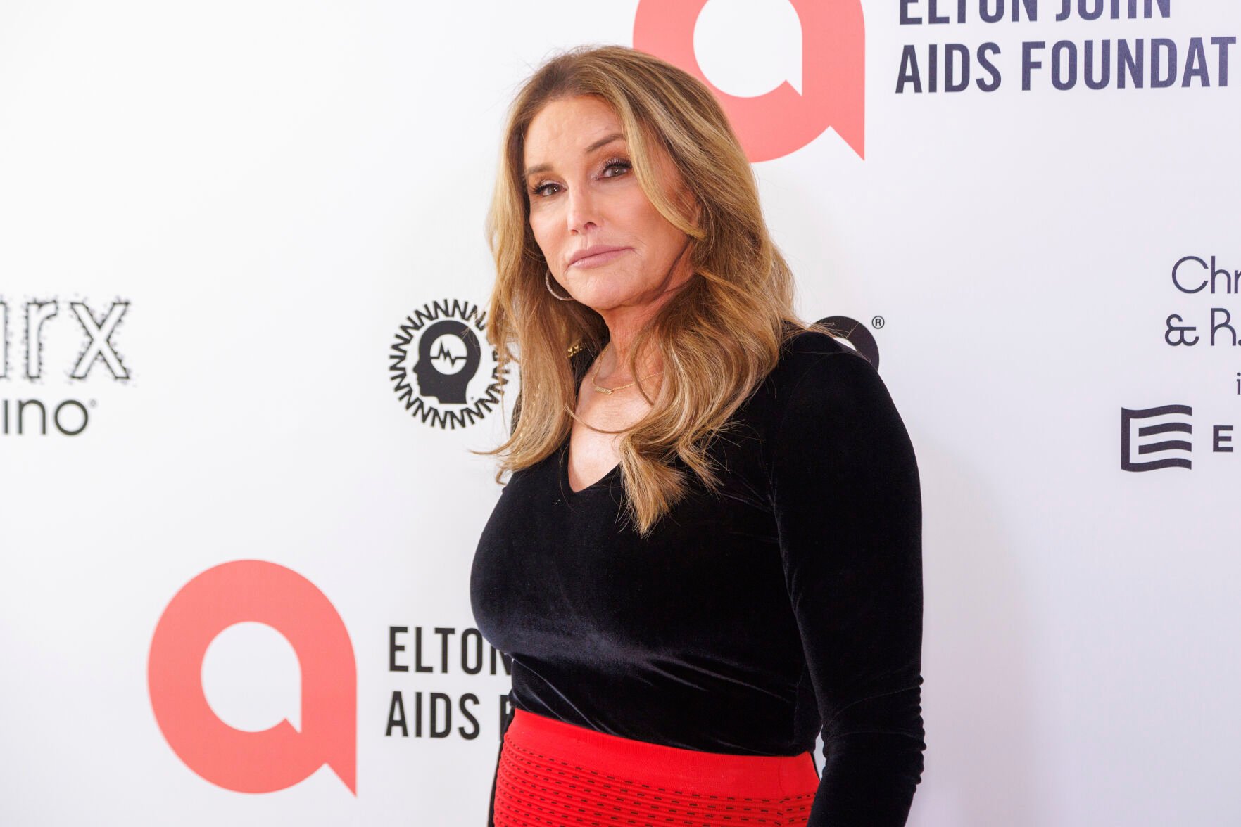 <p>Caitlyn Jenner arrives at the Elton John AIDS Foundation Academy Awards viewing party on March 27, 2022, in West Hollywood, Calif.</p>