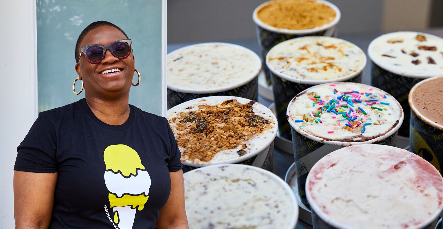 <p>Kiahna Malloy, owner of Kreme & Krumbs. Photos by Felicia Perretti.</p>