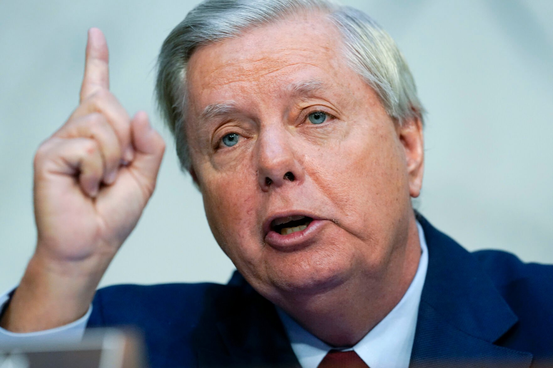 <p>Sen. Lindsey Graham, R-S.C., questions Supreme Court nominee Ketanji Brown Jackson during a Senate Judiciary Committee confirmation hearing on Capitol Hill in Washington, Wednesday, March 23, 2022. </p>