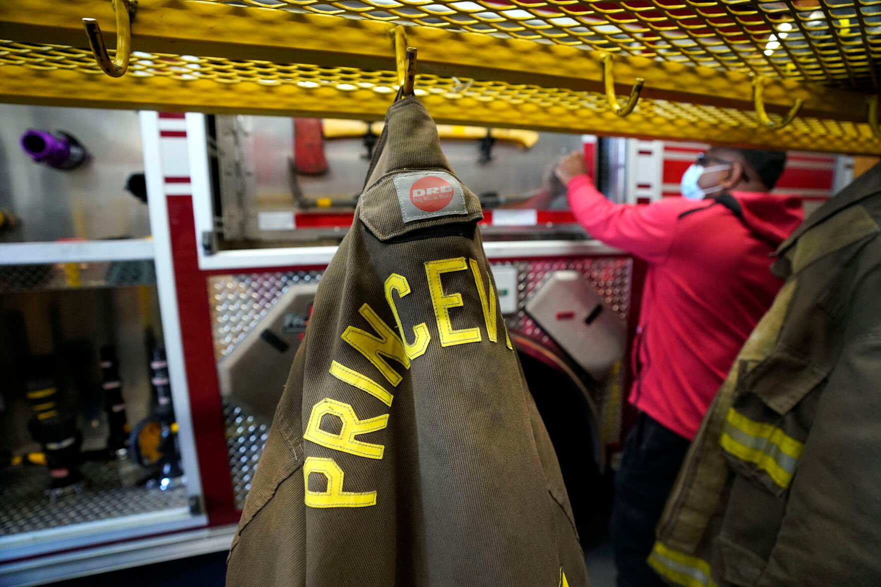 <p>Assistant chief Kermit Perkins works at the Princeville Volunteer Fire Department in Princeville, N.C., Monday, Feb. 28, 2022. </p>