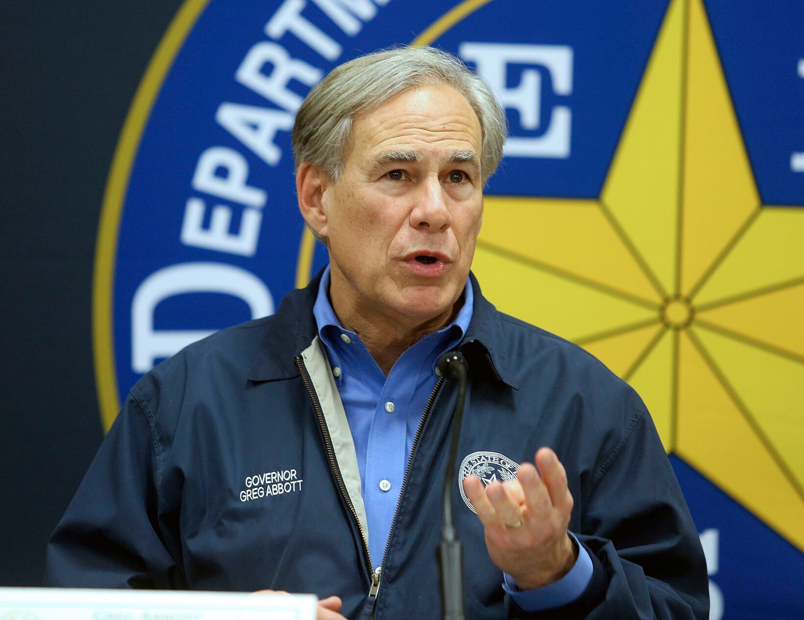 <p>FILE - Texas Gov. Greg Abbott speaks during a news conference, March 10, 2022, in Weslaco, Texas. </p>