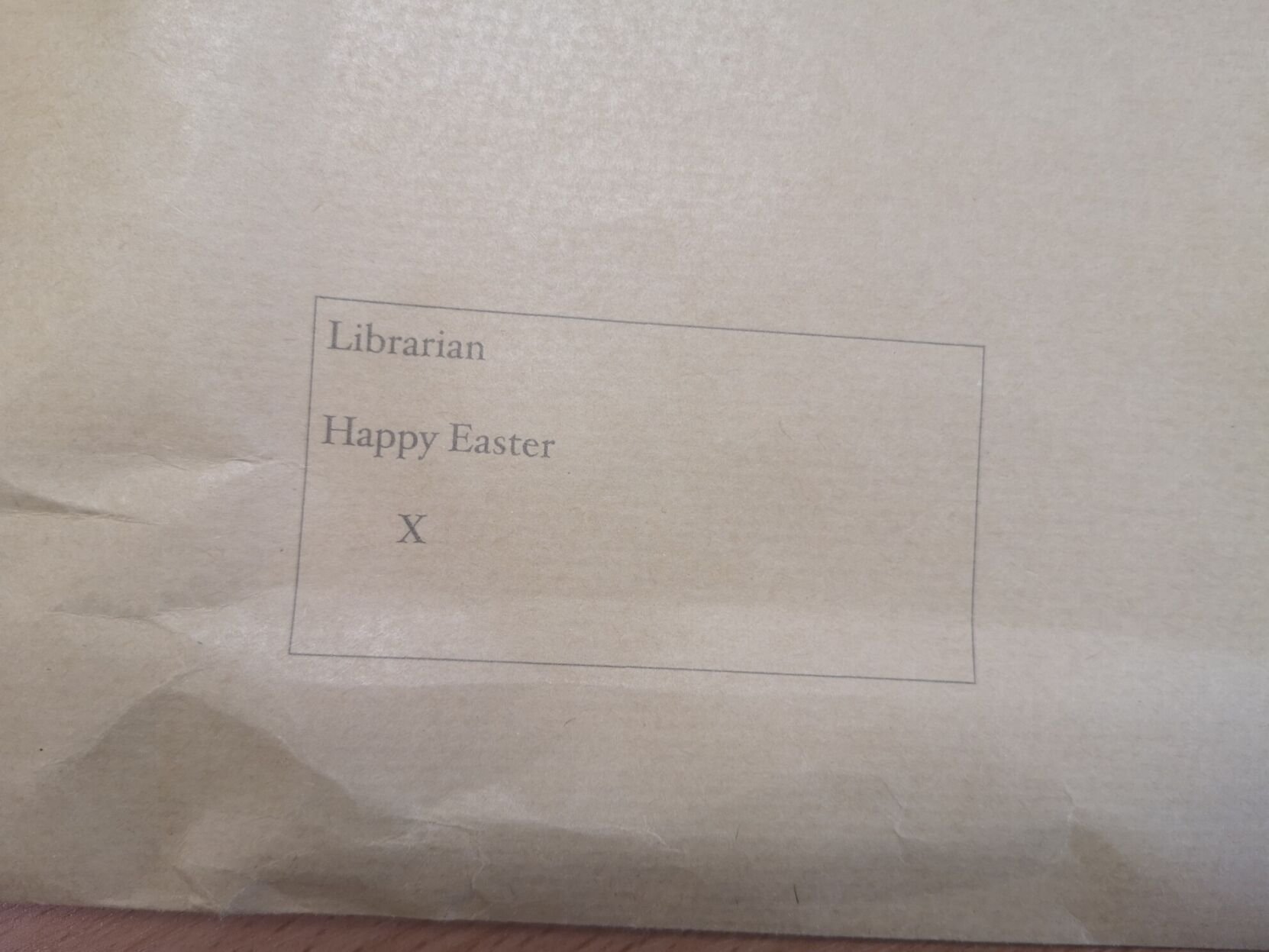 <p>The notebooks were returned with this note.</p>