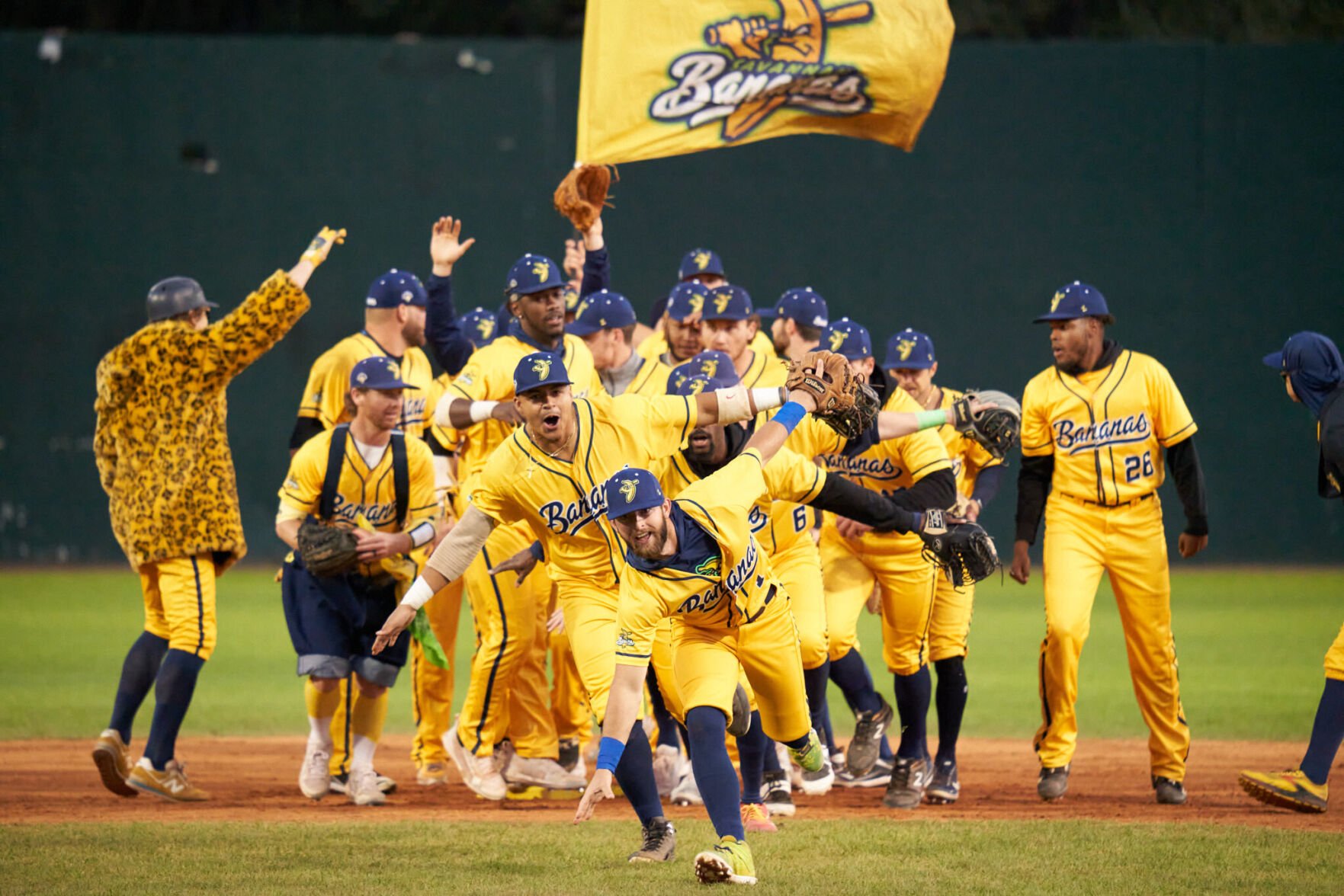 <p>Even the Bananas' celebrations are coordinated to maintain a balance of fun and baseball etiquette.</p>