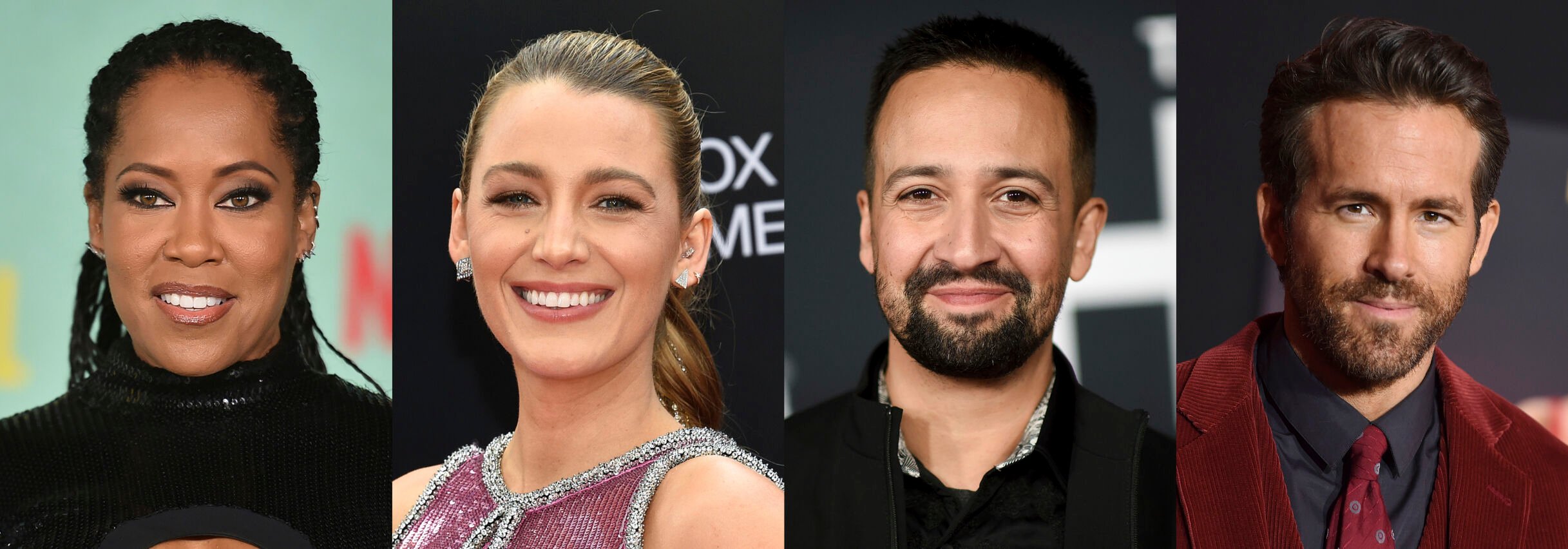 <p>This combination of photos shows Regina King, Blake Lively, Lin-Manuel Miranda and Ryan Reynolds who will serve as co-chairs of the Met Gala, returning to its traditional berth on the first Monday in May. (AP Photo)</p>