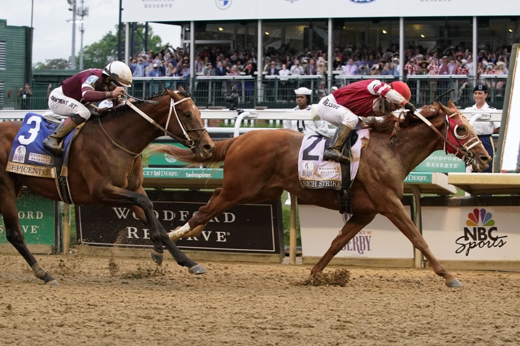80 1 Shot Rich Strike Finishes First In Kentucky Derby