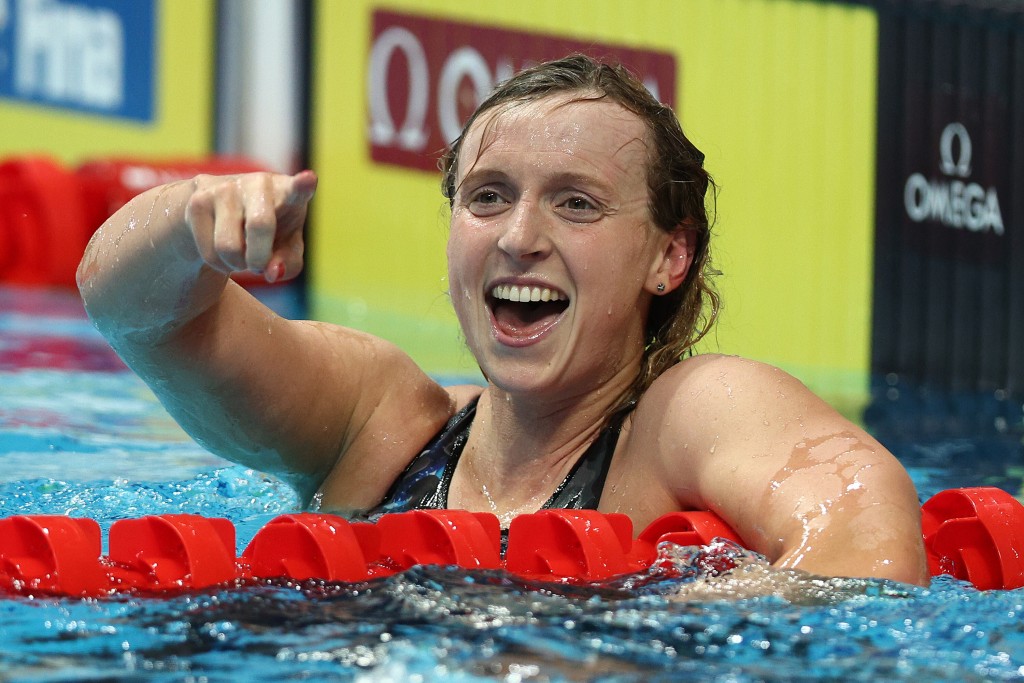 Katie Ledecky Wins 1,500m Free, Earning Record Extending 17th World Title