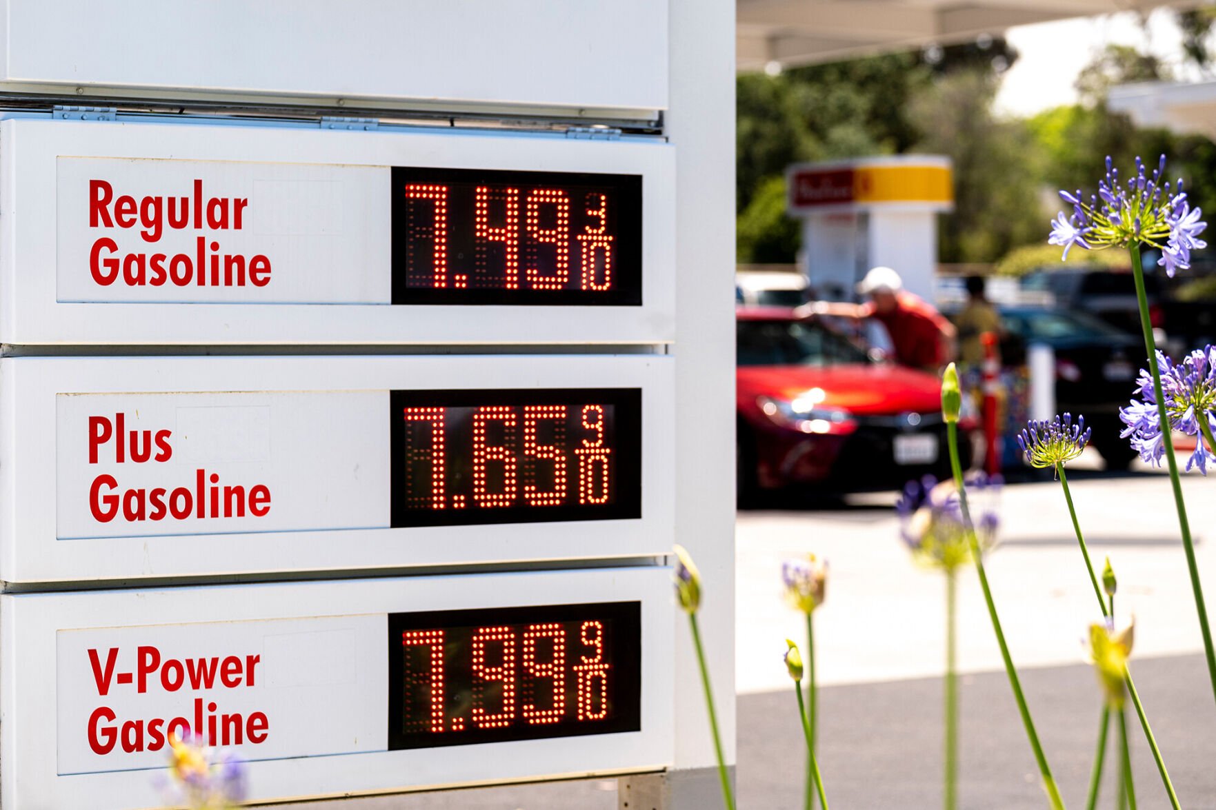 <p>Why gas prices always end in 9/10 of a cent. Fuel prices at a Shell station in Menlo Park, California, on June 9 is pictured here.</p>