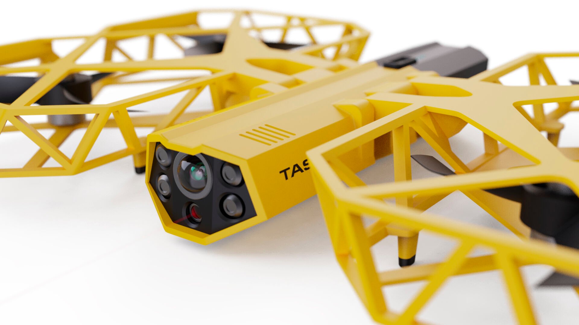 <p>This photo provided by Axon Enterprise depicts a conceptual design through a computer-generated rendering of a taser drone. Taser developer Axon says it is working to build drones armed with the electric stunning weapons that could fly in schools and “help prevent the next Uvalde, Sandy Hook, or Columbine.” But its own technology advisers quickly panned the idea as a dangerous fantasy.</p>