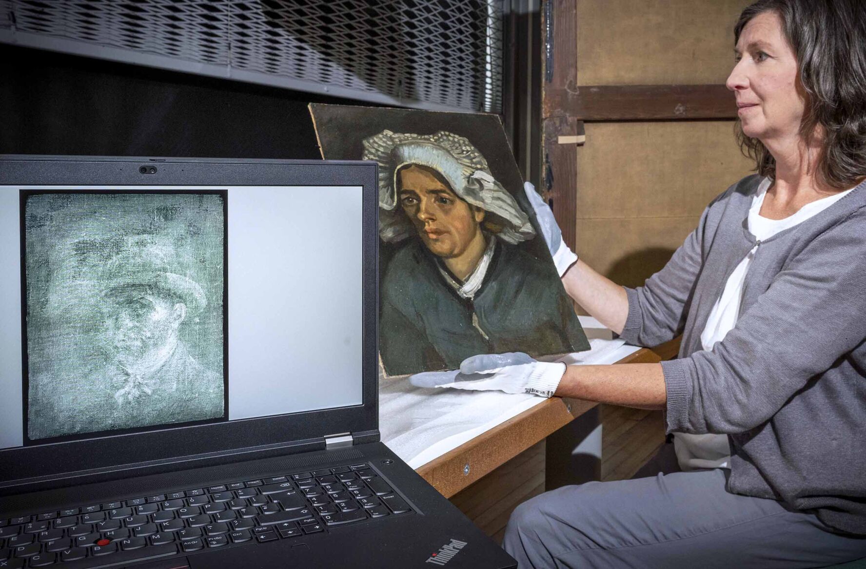 <p>An X-ray examination led to the discovery of a Vincent van Gogh self-portrait at the back of the canvas of his 1885 painting "Head of a Peasant Woman."</p>