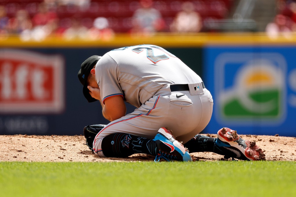 Miami Marlins’ Daniel Castano Hit In Head By 104mph Line Drive