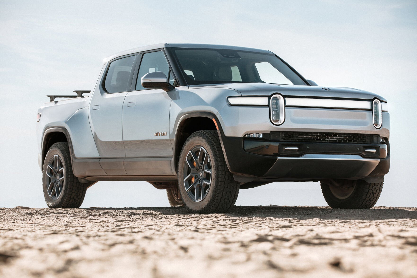 <p>Rivian Automotive's all-electric pickup truck, the R1T.</p>