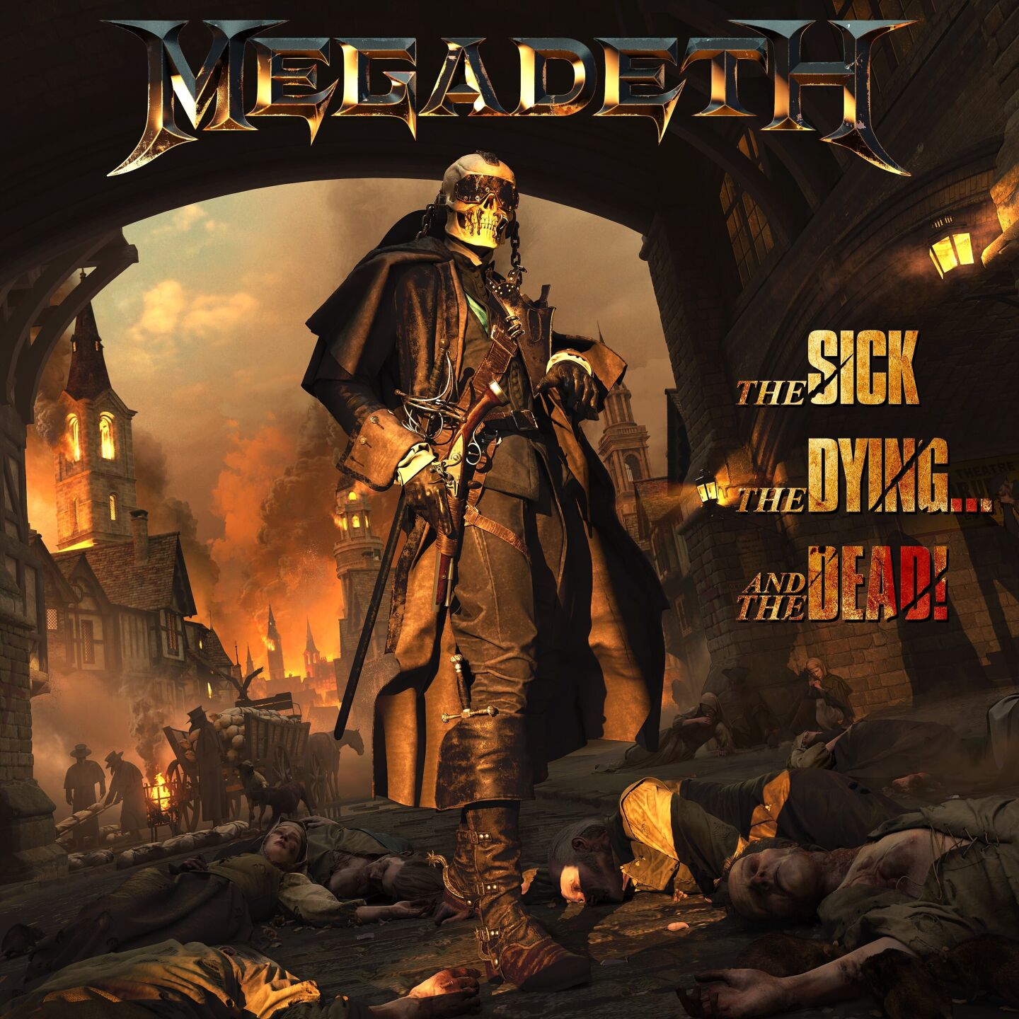 <p>This album cover image released by UMe shows “The Sick, The Dying… And The Dead!” by Megadeth, releasing on Friday, Sept. 2. (UMe via AP)</p>