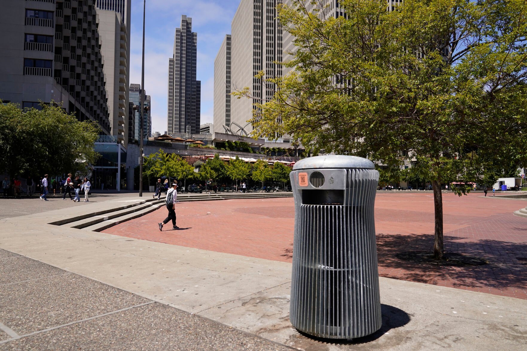 <p>A prototype trash can called Salt and Pepper is seen near the Embarcadero in San Francisco on July 26, 2022. What takes years to make and costs more than ,000? A trash can in San Francisco. The pricey, boxy bin is one of three custom-made trash cans the city is testing this summer as part of its yearslong search for another tool to fight its battle against dirty streets. (AP Photo/Eric Risberg)</p>