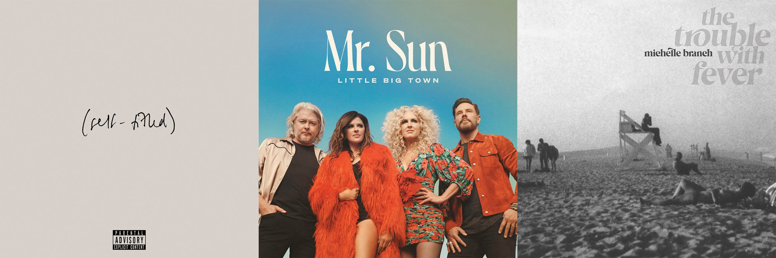 <p>This combination of images shows album art for “(self-titled),” by Marcus Mumford, left, "Mr. Sun” by Little Big Town, center, and “The Trouble with Fever” by Michelle Branch. (Capitol Records/Capitol Records Nashville/Audio Eagle-Nonesuch Records-Warner Records via AP)</p>