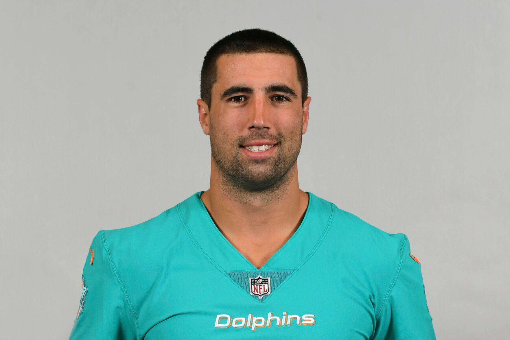 <p>This is a 2018 photo of Gavin Escobar of the Miami Dolphins NFL football team.</p>