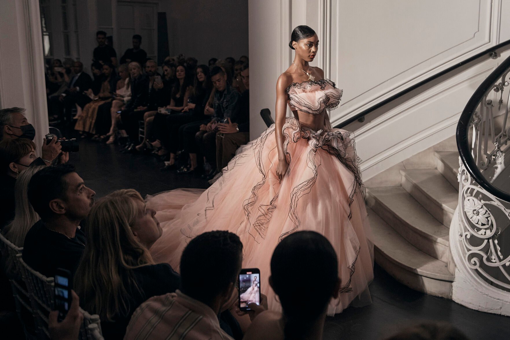 <p>Fashion from the Christian Siriano collection is modeled during Fashion Week on Wednesday, Sept. 7, 2022 in New York. (AP Photo/Andres Kudacki)</p>