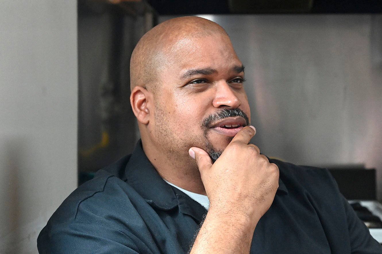 <p>Dante Murry talks about how he and his wife, Chastity Murry, deal with their struggles with mental illness in Elizabethtown, Ky., Thursday, July 7, 2022. Scientists at the Broad Institute of Harvard and MIT identified a particular gene called AKAP11 that's strongly linked to mental disorders, and the Murrys, who both have the disorder depend upon one another to deal with it day-to-day. (AP Photo/Timothy D. Easley)</p>