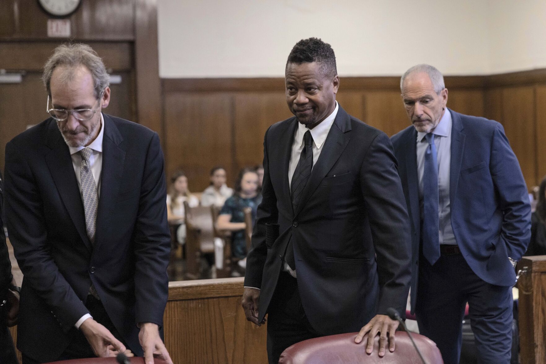 <p>Actor Cuba Gooding Jr. appears in Manhattan Criminal Court for his sexual misconduct case Thursday in New York.</p>