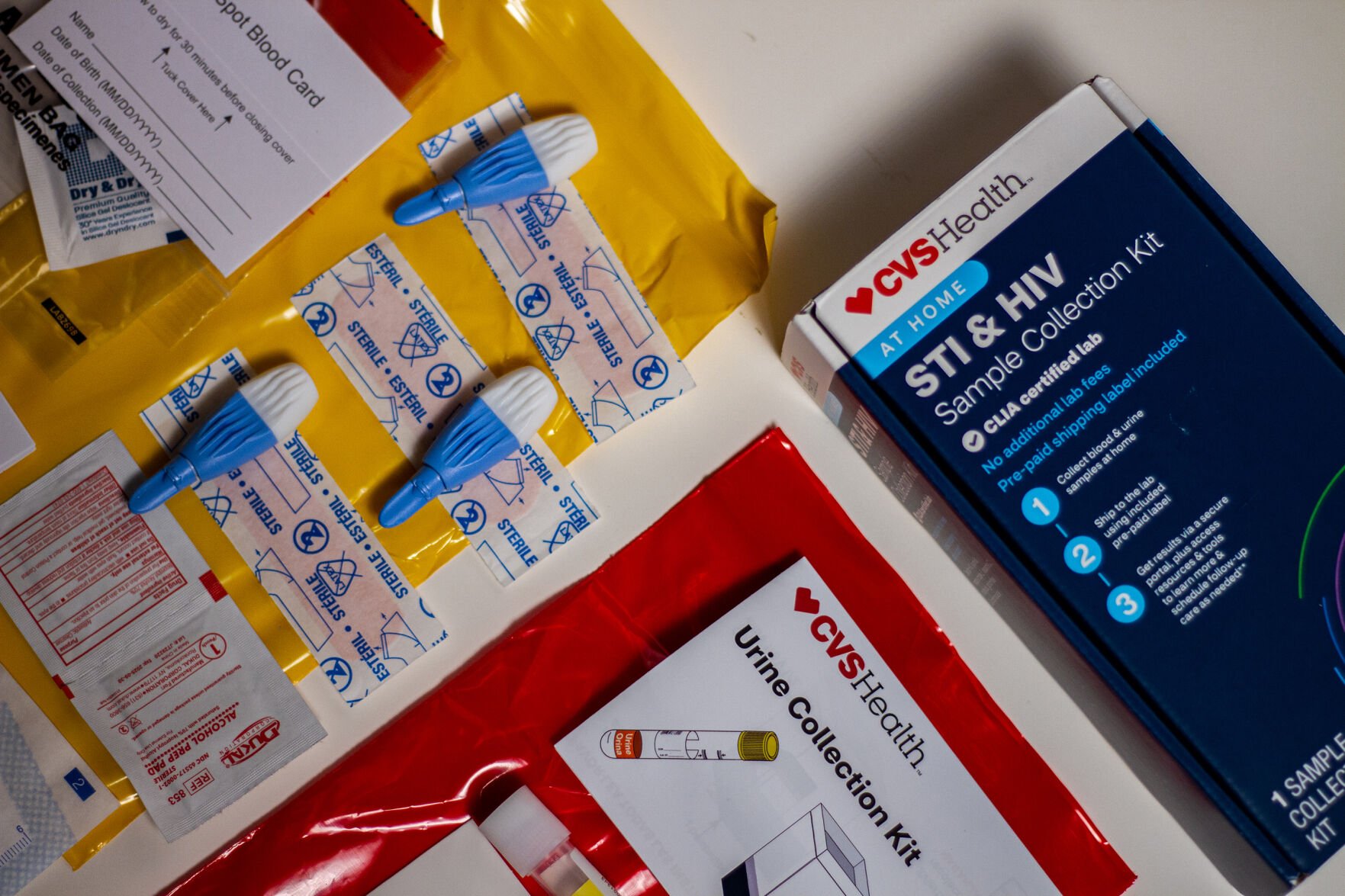 <p>CVS' at-home tests that screen for HIV and other sexually transmitted infections can be bought in stores and online. The kit is priced at .99.</p>