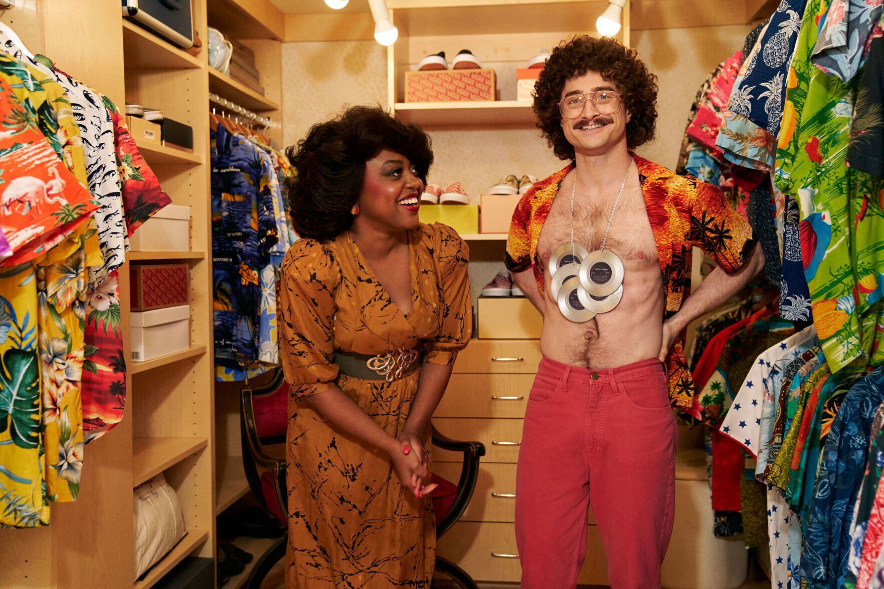 <p>Quinta Brunson and Daniel Radcliffe as Oprah Winfrey and "Weird Al" Yankovic in the Roku Channel movie "Weird: The Al Yankovic Story."</p>