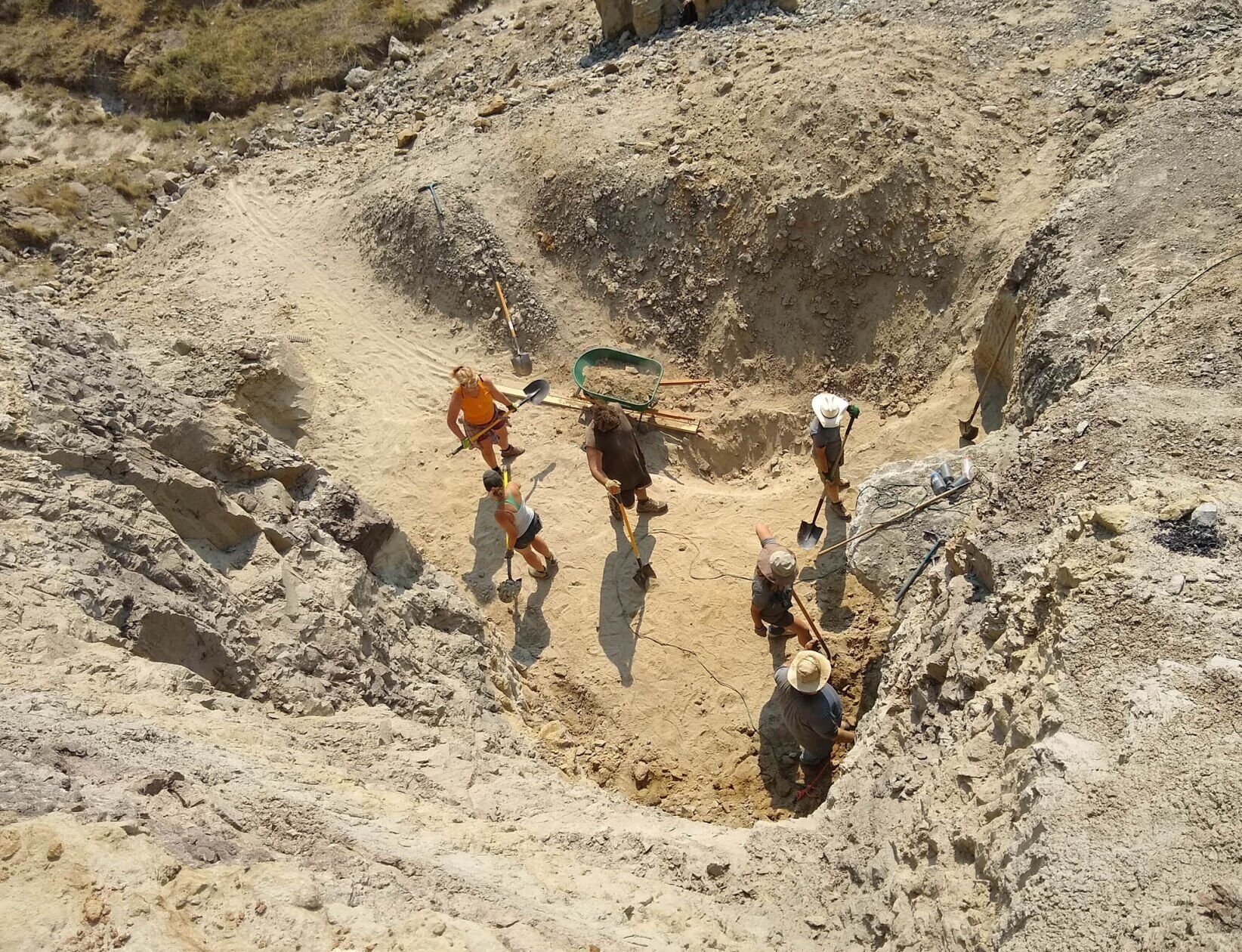 <p><span>Twenty-five feet of rock had to be removed from over the top of the skeleton.</span></p>