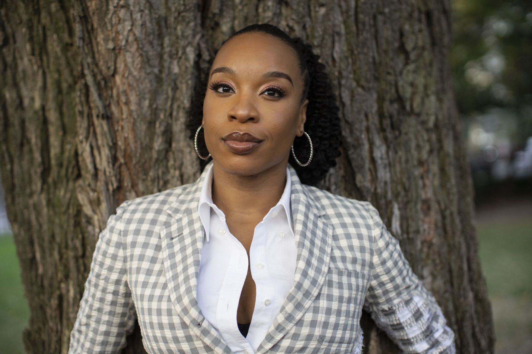 <p>Chinonye Chukwu, director of the Emmett Till drama "Till," in Chicago on Oct. 6, 2022. (E. Jason Wambsgans/Chicago Tribune/TNS)</p>