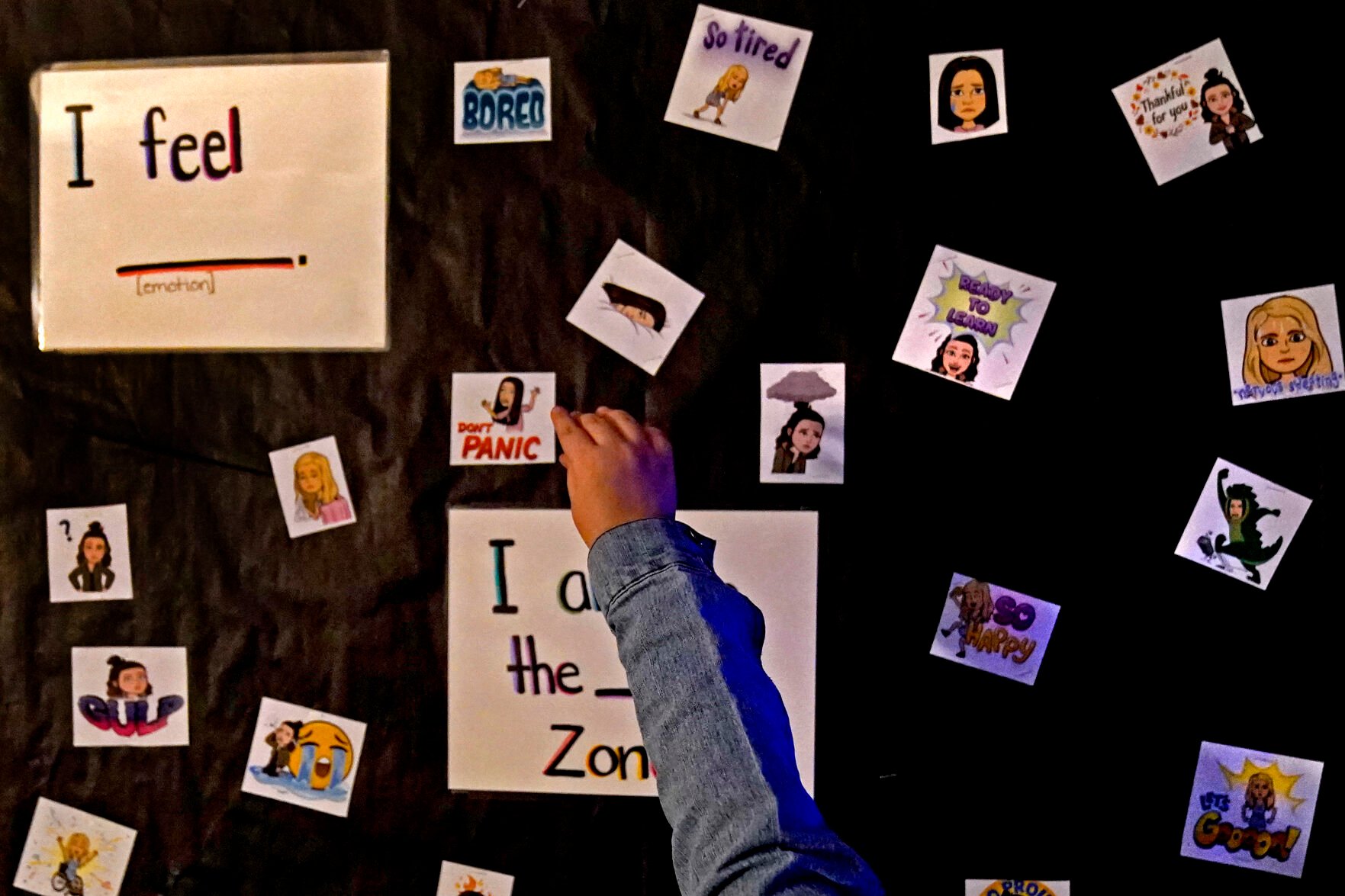 <p>FILE - A student visits a sensory room at Williams Elementary School, on Nov. 3, 2021, in Topeka, Kan. Schools contending with soaring student mental health needs and other challenges have been struggling to determine just how much the pandemic is to blame. </p>