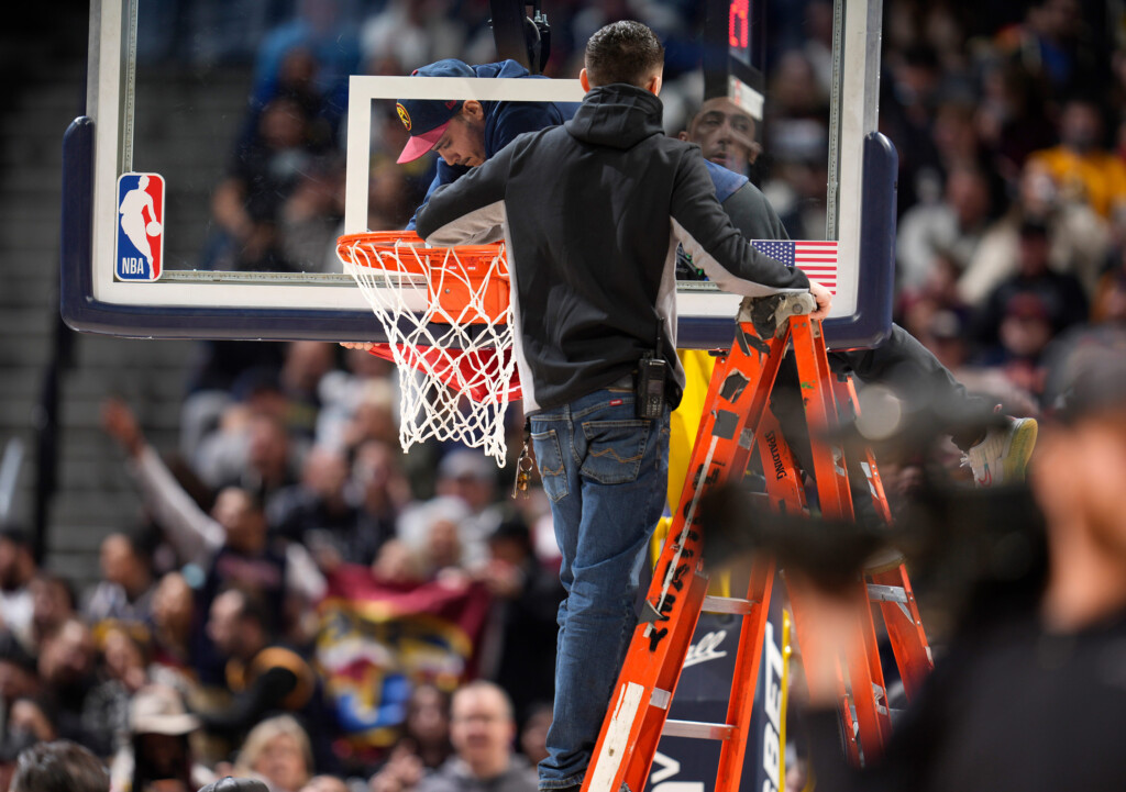 Denver Nuggets Game Delayed Again Because Of Crooked Rim