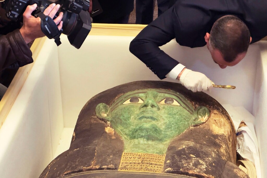 Looted Ancient Sarcophagus Returned To Egypt From Us