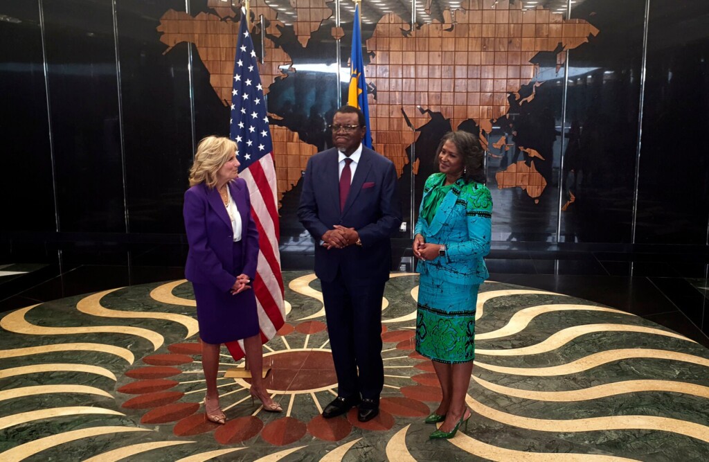 Namibian Dancers, President Welcome Jill Biden To Africa
