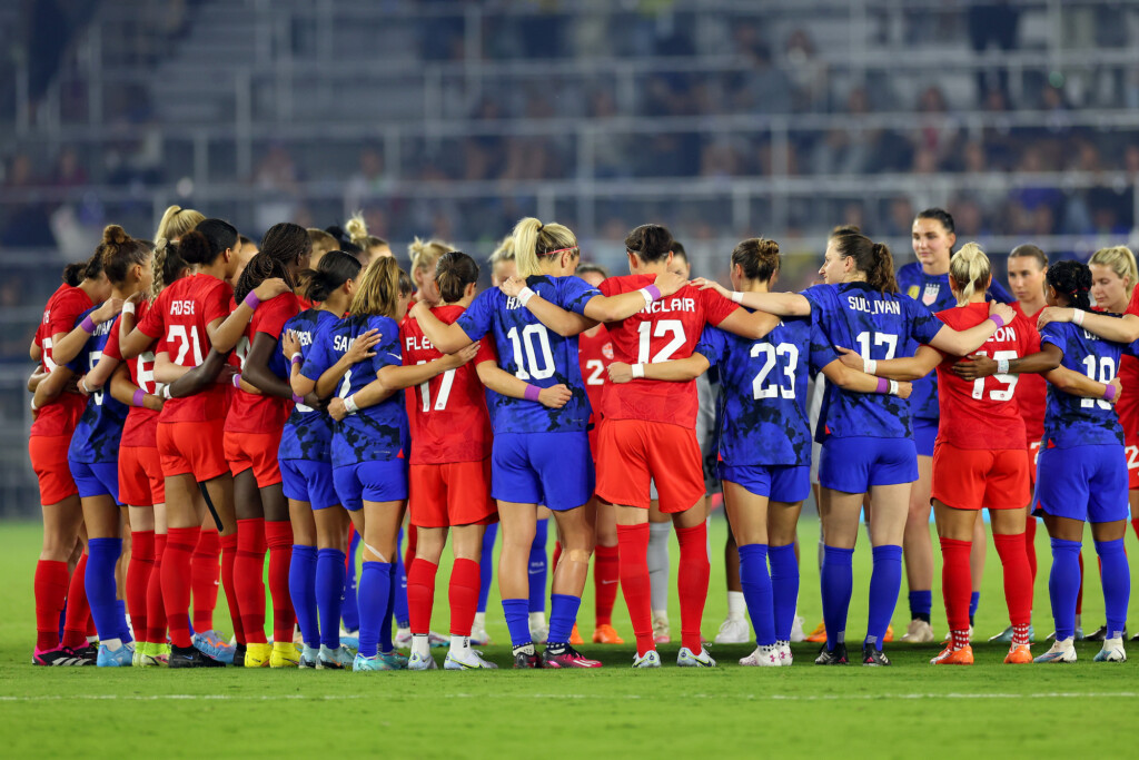 Uswnt And Canada Unite In Protest For Gender Equality And Trans Rights Before Shebelieves Cup Game