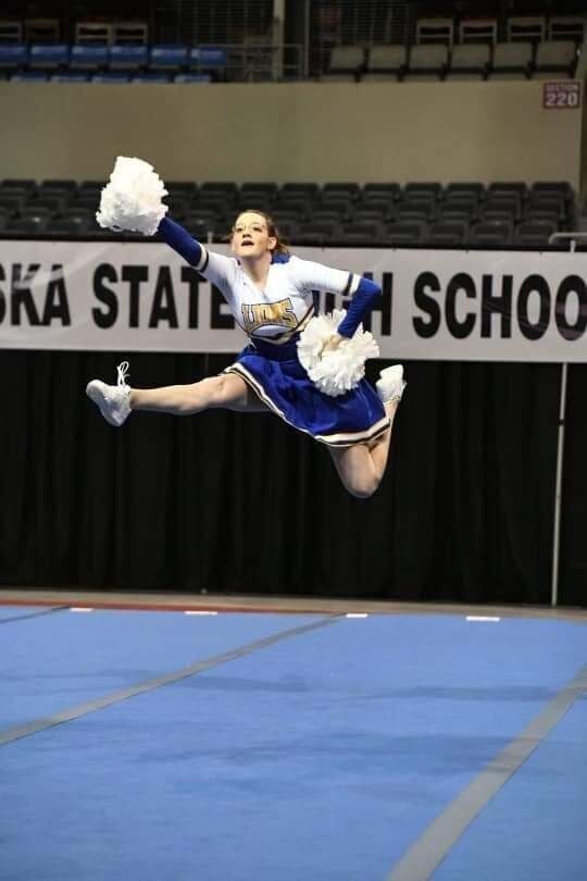 <p>Darin Boysen, executive director of the Nebraska Coaches Association, said it was the first time that a cheerleader had competed by herself at state. The rest of the 115 teams in the cheer competition varied in size from four to 20 or more girls.</p>