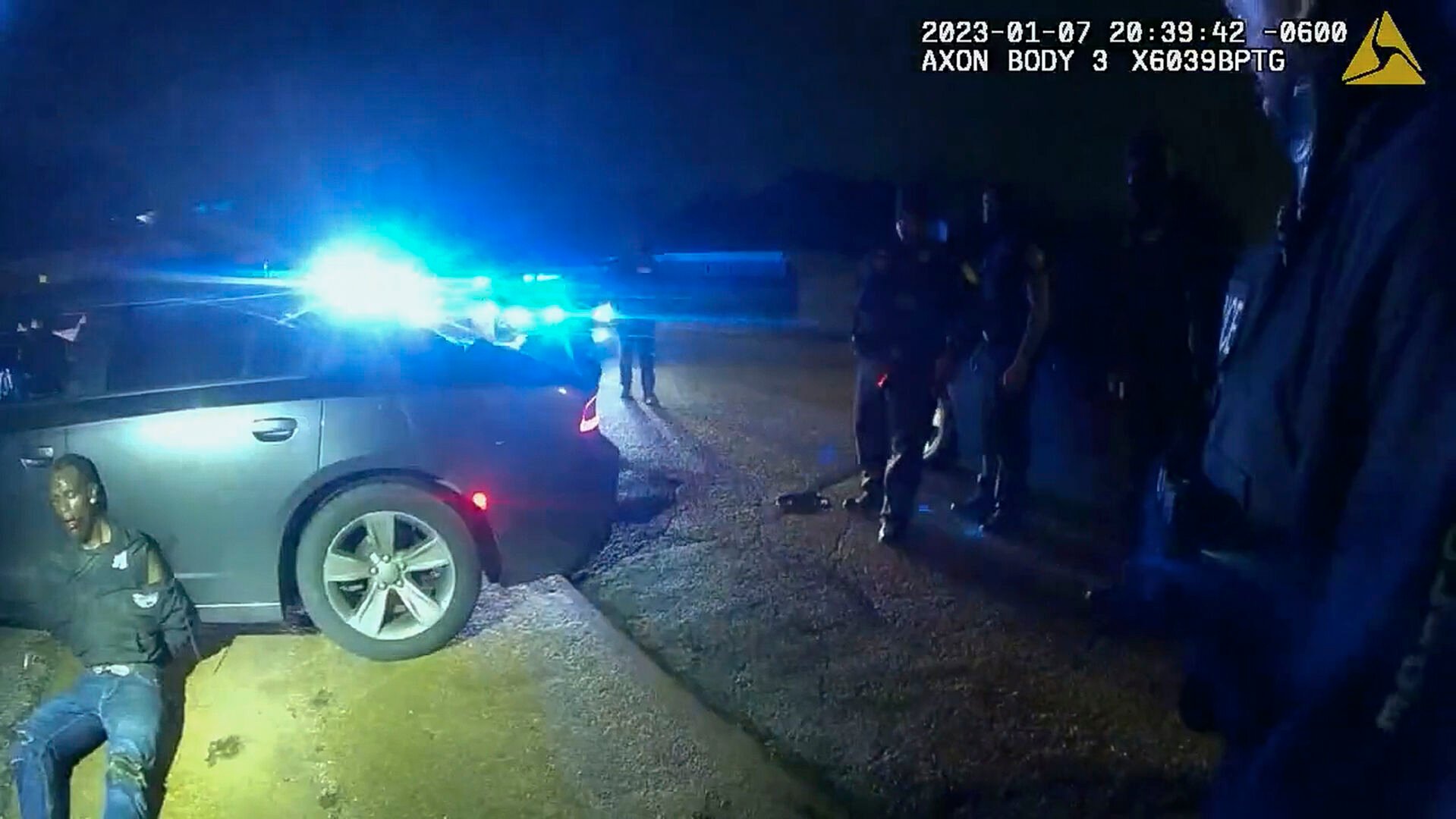 <p>In this image from video released by the City of Memphis, Tyre Nichols leans against a car after a brutal attack by Memphis police officers on Jan. 7, 2023, in Memphis, Tenn.</p>
