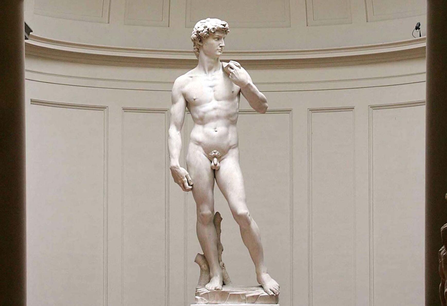 <p>Michelangelo's marble statue of "David", is seen in Florence's Galleria dell' Accademia in this Monday, May 24, 2004 file photo. </p>