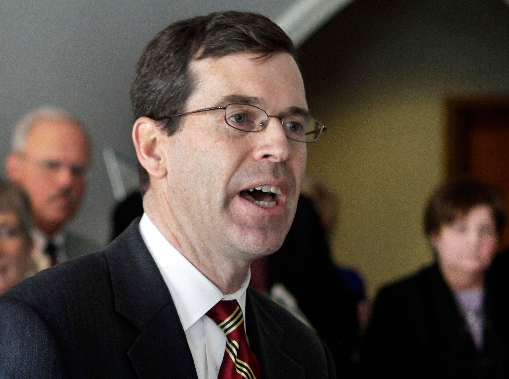 <p>New Hampshire Attorney General Michael Delaney speaks about drug abuse issues Feb. 22, 2013, in Concord, N.H.</p>