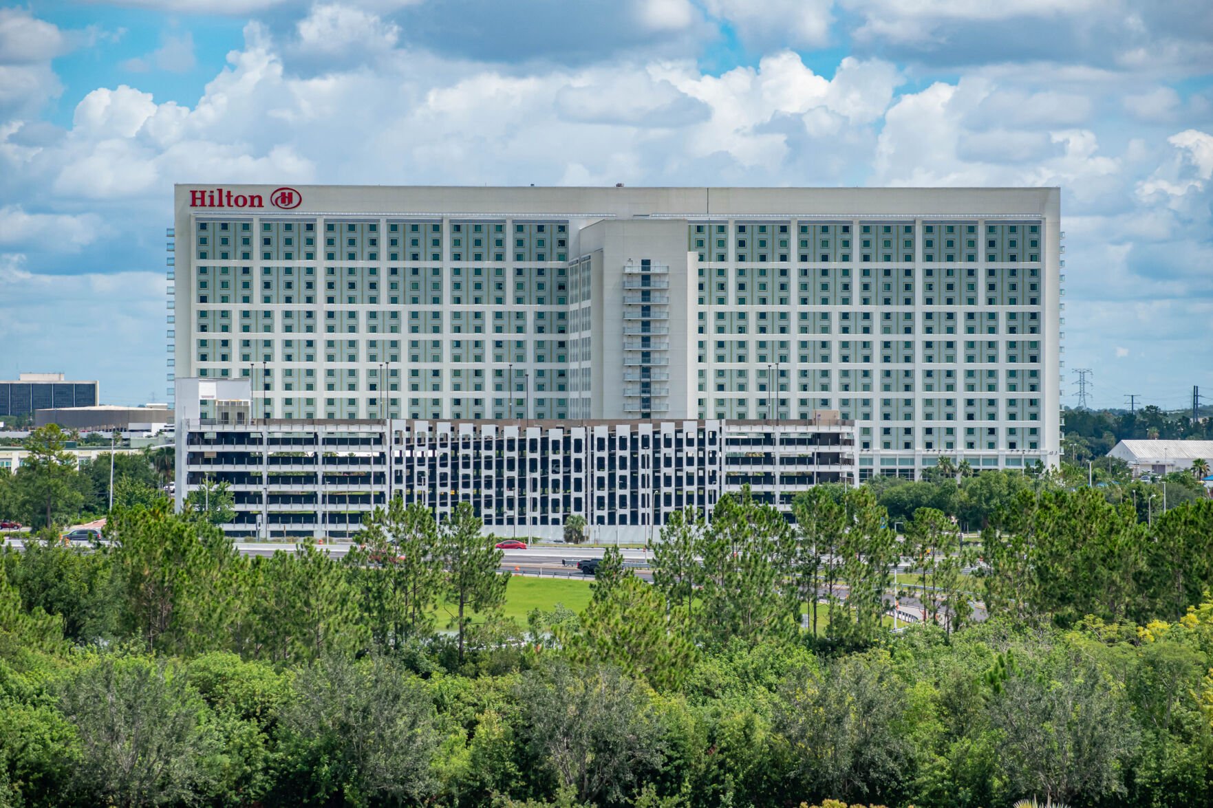 <p>The Hilton Orlando, as seen from the Aquatica tower in the International Drive area, Orlando, Florida, July 1, 2019. (Dreamstime/TNS)</p>