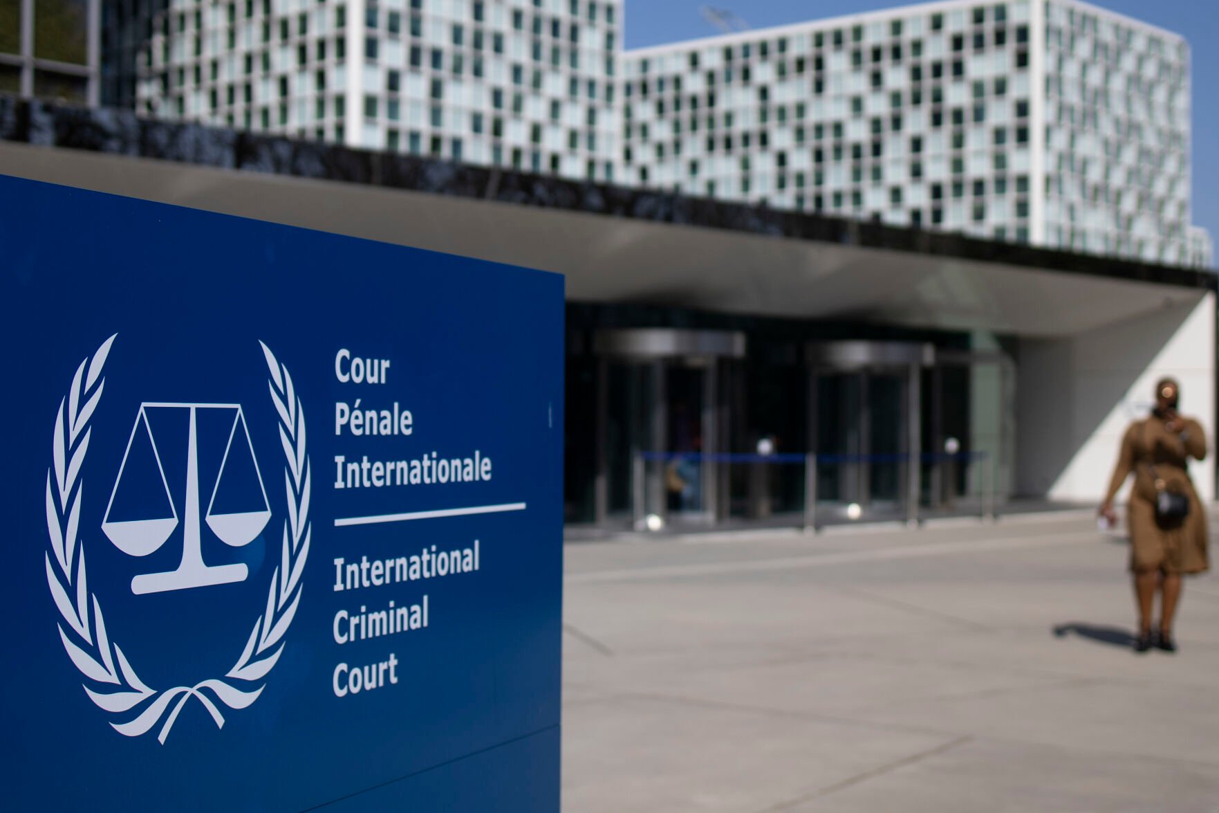 <p>The exterior view of the International Criminal Court are pictured in The Hague, Netherlands, on Wednesday, March 31, 2021.</p>