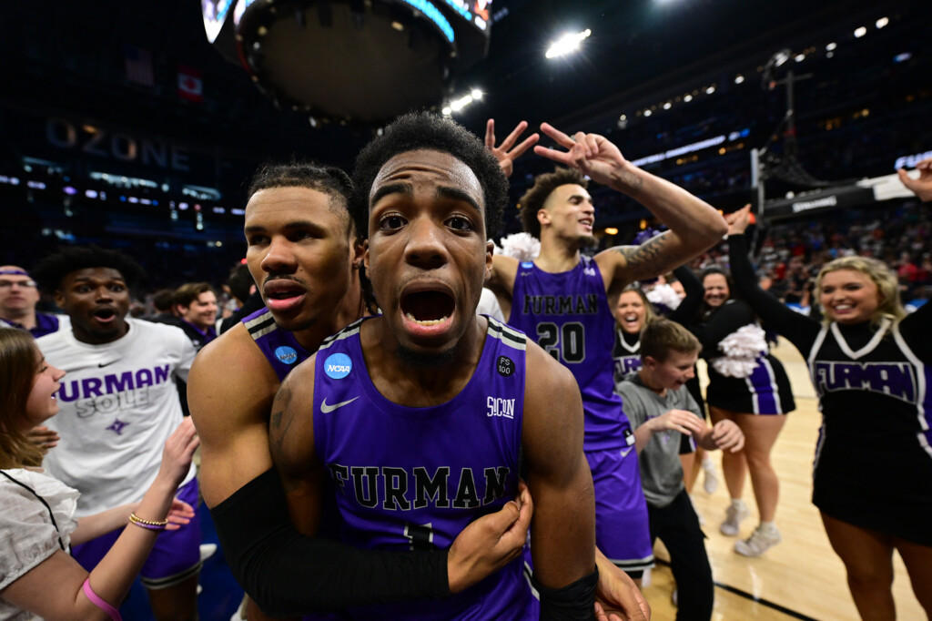 Furman Paladins Capitalize On Late Blunder To Pull Off Stunning March Madness Upset Against Virginia Cavaliers
