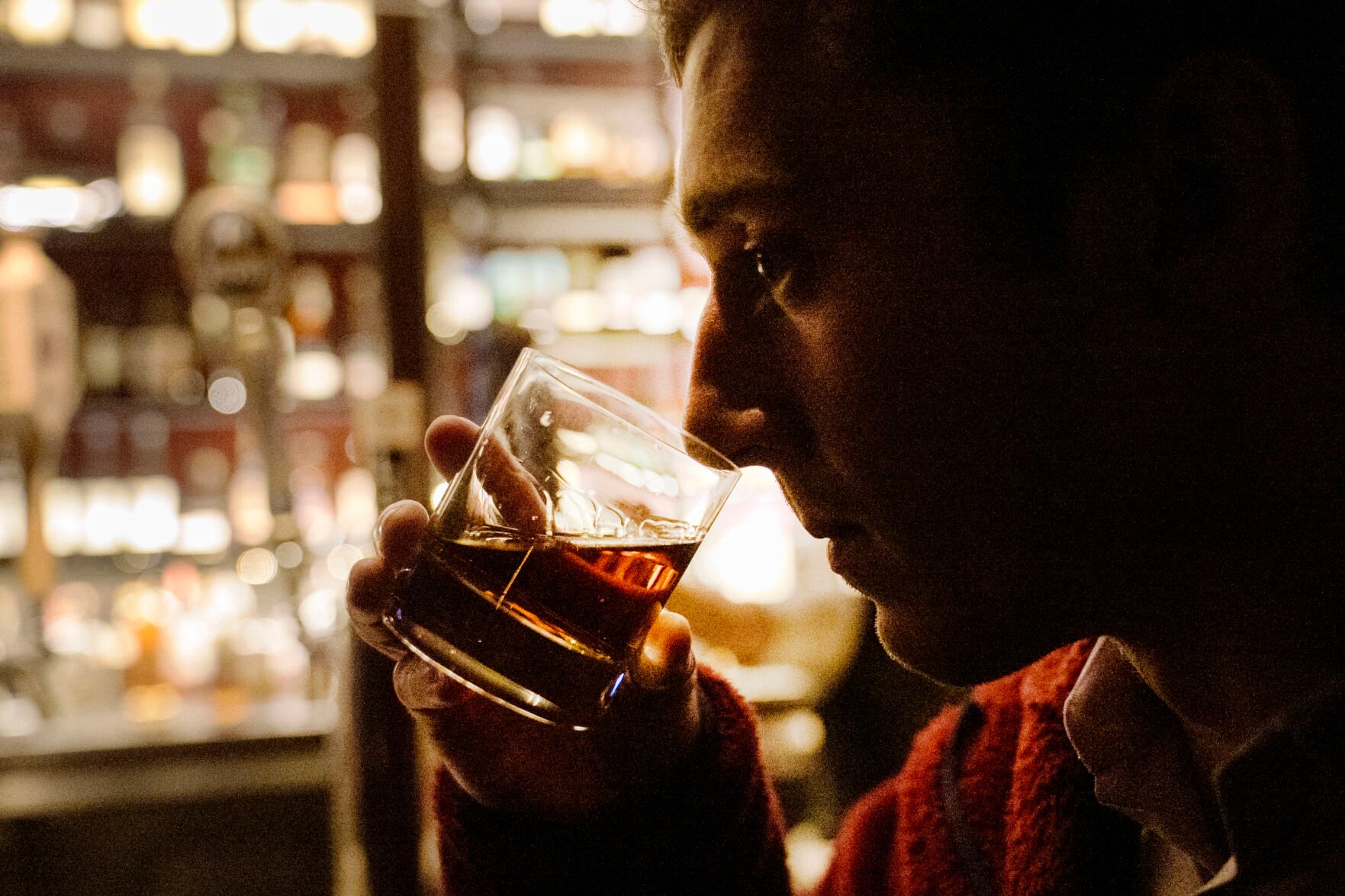 <p>Bourbon aficionado Cody Walding from Houston, Texas, tastes a 10-year-old bourbon by Eagle Rare on Feb. 28 at the Seven Grand bar, a whiskey bar in downtown Los Angeles.</p>