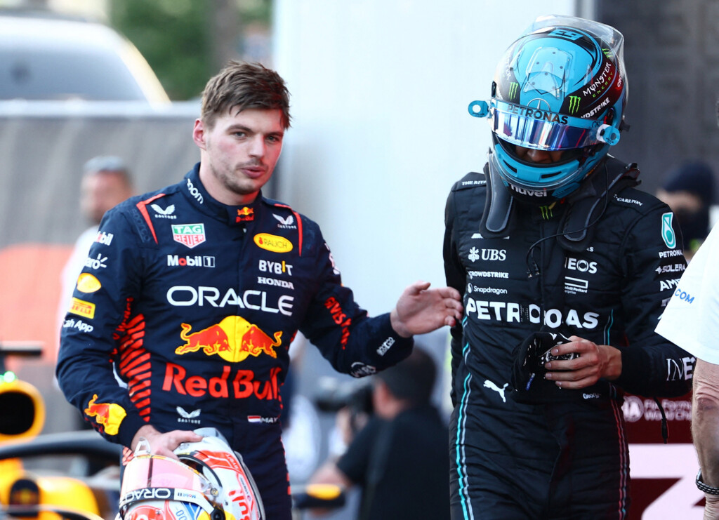 Sergio Perez Wins Sprint Race At Azerbaijan Grand Prix As Max Verstappen And George Russell Argue On Track