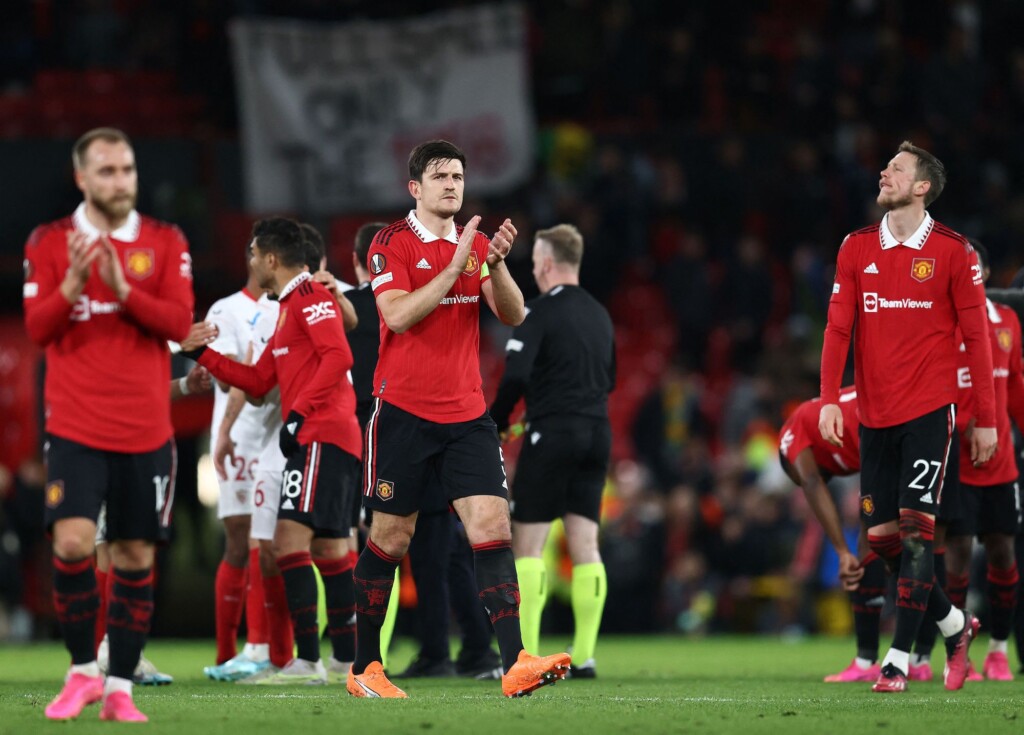 Manchester United Concedes Two Late Own Goals To Leave Europa League Tie With Sevilla Hanging In The Balance